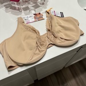 NWT Playtex Tan Front Close Bra 48DD Plus Size
